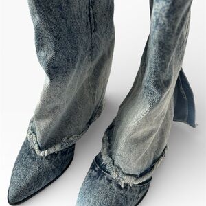 Steve Madden western  Blue Denim boots